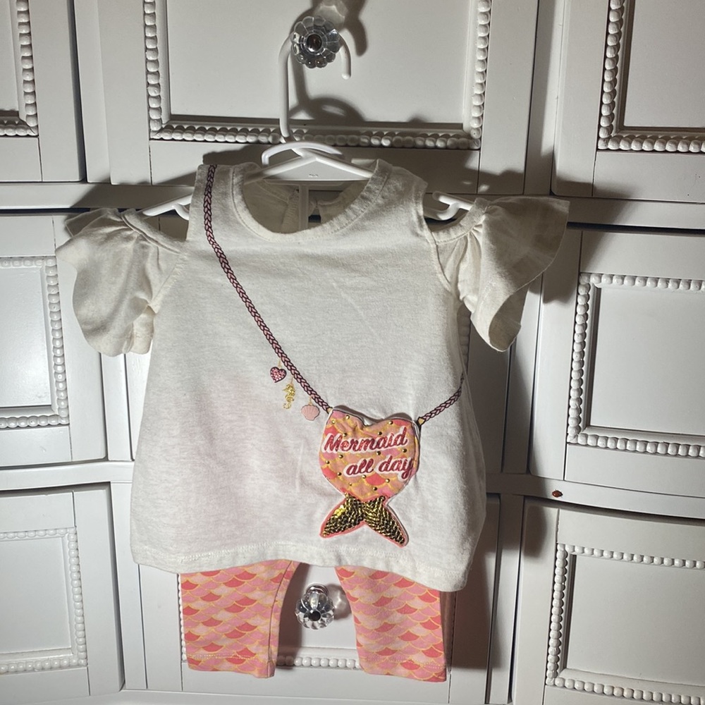 12 month Mermaid capri set - Picture 2 of 3